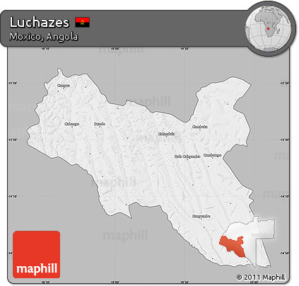 Gray Map of Luchazes, single color outside