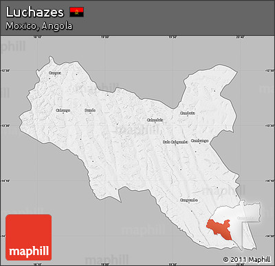 Gray Map of Luchazes, single color outside