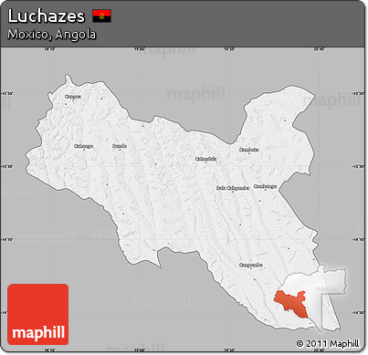 Gray Map of Luchazes, single color outside