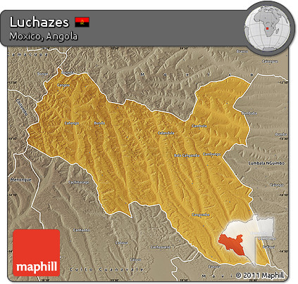Physical Map of Luchazes, semi-desaturated