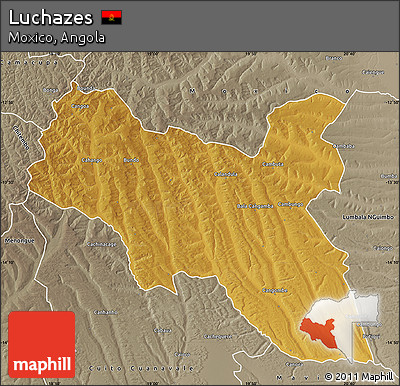 Physical Map of Luchazes, semi-desaturated