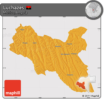 Political Map of Luchazes, cropped outside