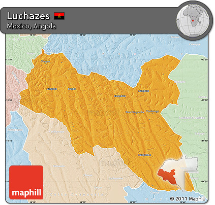 Political Map of Luchazes, lighten
