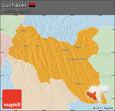 Political Map of Luchazes, lighten