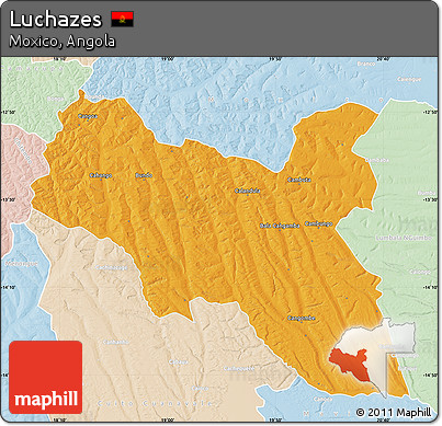 Political Map of Luchazes, lighten