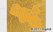 Political Map of Luchazes, physical outside