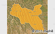 Political Map of Luchazes, satellite outside