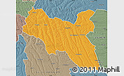 Political Map of Luchazes, semi-desaturated