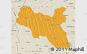 Political Map of Luchazes, shaded relief outside