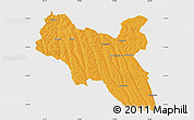 Political Map of Luchazes, single color outside