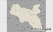 Shaded Relief Map of Luchazes, darken, desaturated