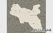 Shaded Relief Map of Luchazes, darken