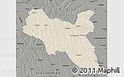 Shaded Relief Map of Luchazes, darken, semi-desaturated
