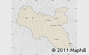 Shaded Relief Map of Luchazes, lighten, desaturated