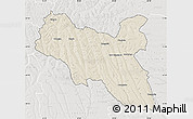 Shaded Relief Map of Luchazes, lighten, semi-desaturated