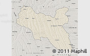 Shaded Relief Map of Luchazes, semi-desaturated