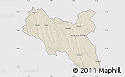 Shaded Relief Map of Luchazes, single color outside