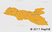 Political Panoramic Map of Luchazes, cropped outside