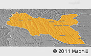 Political Panoramic Map of Luchazes, desaturated