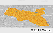 Political Panoramic Map of Luchazes, lighten, desaturated