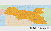 Political Panoramic Map of Luchazes, lighten