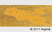 Political Panoramic Map of Luchazes, physical outside