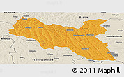 Political Panoramic Map of Luchazes, shaded relief outside