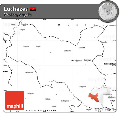 Blank Simple Map of Luchazes