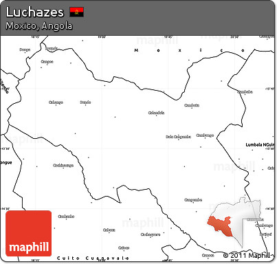 Blank Simple Map of Luchazes
