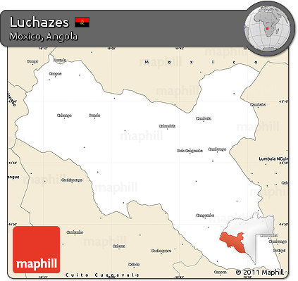 Classic Style Simple Map of Luchazes