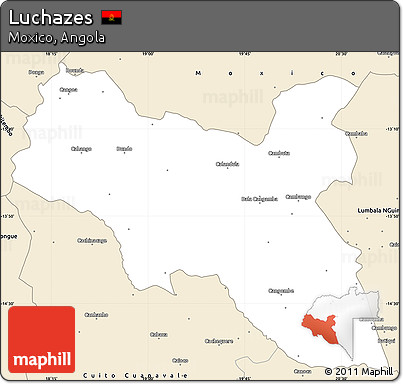 Classic Style Simple Map of Luchazes