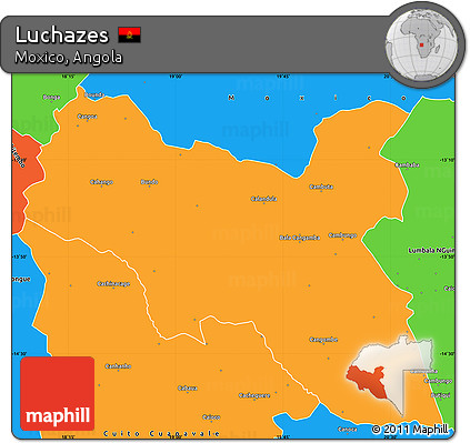 Political Simple Map of Luchazes