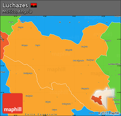 Political Simple Map of Luchazes