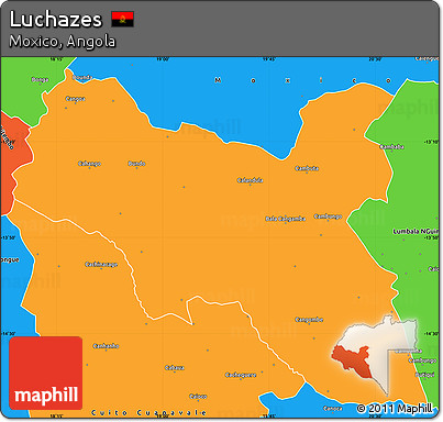 Political Simple Map of Luchazes