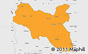 Political Simple Map of Luchazes, single color outside, borders and labels