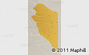 Physical 3D Map of Lumbala N'Guimbo, lighten, semi-desaturated