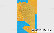 Physical 3D Map of Lumbala N'Guimbo, political outside