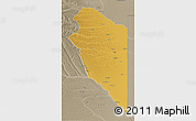 Physical 3D Map of Lumbala N'Guimbo, semi-desaturated
