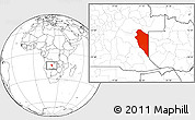 Blank Location Map of Lumbala N'Guimbo