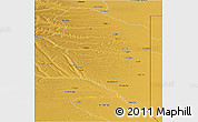 Physical Panoramic Map of Lumbala N'Guimbo