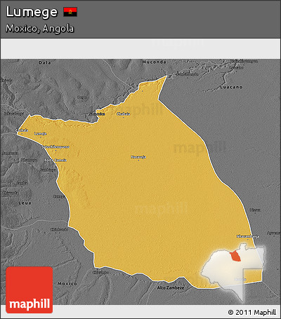 Physical 3D Map of Lumege, darken, desaturated