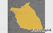 Physical 3D Map of Lumege, darken, desaturated