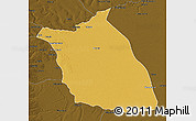 Physical 3D Map of Lumege, darken