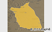 Physical 3D Map of Lumege, darken, semi-desaturated