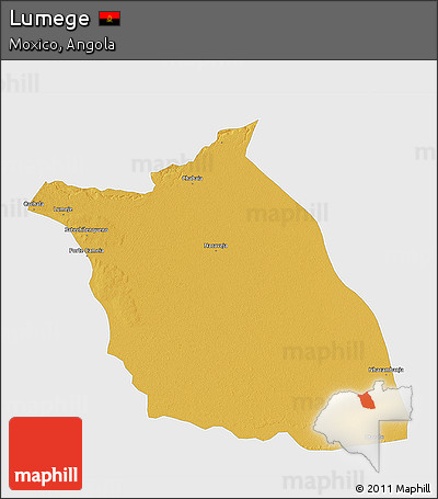 Physical 3D Map of Lumege, single color outside
