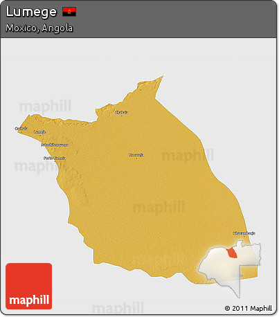 Physical 3D Map of Lumege, single color outside