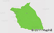 Political 3D Map of Lumege, cropped outside