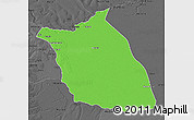 Political 3D Map of Lumege, darken, desaturated