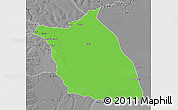Political 3D Map of Lumege, desaturated