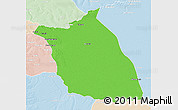 Political 3D Map of Lumege, lighten